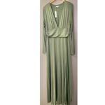 Baltic Born NWT  Arianna Maxi Dress Dusty Sage Long Sleeve Flowy Side Slit Dress Photo 9
