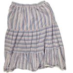 Lane Bryant Women's Size 14/16 Striped Cotton Maxi Skirt Long Casual Spring Photo 2