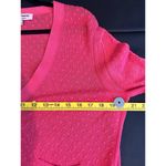 Juicy Couture Pink Coral Cardigan Size Large Gold Detail Swiss Dot Valentines Photo 5