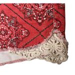 No Boundaries Juniors  Cutoff Red Bandana Print Lace Trim Stretch Jean Shorts 11 Photo 2