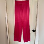 Alice + Olivia NWT Jody High Waisted Slit Front Satin Pants Size 6 Photo 5