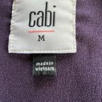 CAbi  Ellery Long Sheer Puff Sleeve Shift Dress Navy Blue Floral Lined Cocktail M Photo 2