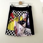 CLIO Y2K Racecar Formula 1 Mini Skirt Sz 4 Black Photo 3