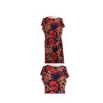 Dresses | Loft Navy Blue Orange Red Floral Print Flared... Size S/P Photo 2