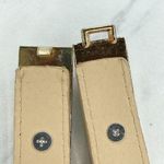 Faux Leather Rhinestone Buckle Stretch Cinch Belt Size Small S Womens Brown Photo 5