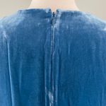 COS NEW BLUE VELVET LONG SLEEVE CREWNECK MINI DRESS SIZE 12! Photo 5