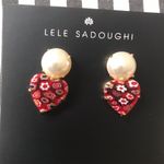 Lele Sadoughi NWOT  heart dropEarrings Photo 0