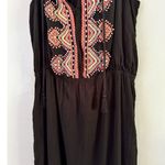 Madewell  Kilim Black Southwestern Beaded Gauzy Maxi Dress Size 0 Photo 5