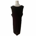 R & M Richards Retro Black Velvet Shift Dress Chain Necklace Roaring 20s 18 XL Photo 6