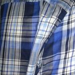 Ralph Lauren Blue & White Plaid Button Down Shirt Relaxed Notched Collar Size XL Photo 4