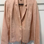 J. Jill Love Linen Blazer Women's Small S Peach Pink Casual Career Jacket Photo 0