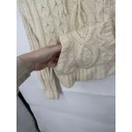 Abercrombie & Fitch East Coast Vintage A & F Lambswool Blend Cable Knit Hooded Sweater Women M Cream Photo 4