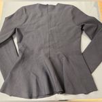 Theory  Zip Up Knit Fitted Peplum Black Jacket Large Photo 1