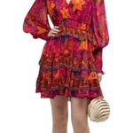 Farm Rio Tropical Tapestry Tiered Puff-Sleeve Mini Dress Photo 0