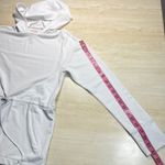 Kinona Sports White Hoodie Drawstring Pullover Athletic Italian Fabric XS Photo 2
