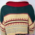 Vintage BonWorth Christmas ugly sweater, 3D, Santa‎ Clause, cardinal, M Red Size M Photo 4