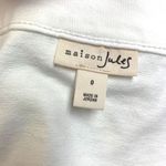 Maison Jules Womens Skirt Denim Blue Jean Button Down Straight White Size 0 Photo 9