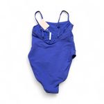 Wilo the Label Ribbed purple Square Neck Thin Strap One Piece Swimsuit S Black Photo 4