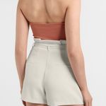 EXPRESS NWT Super High Waist Pleated Belted Paperbag Shortie Green Shorts Sz 10 Photo 1