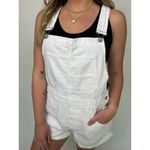 Free People Ziggy Denim Shortalls in Optic White Size Medium Photo 10