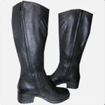 Vera Wang  Evan Riding Boot  Black Leather Tall Riding Moto (Sz 9.5） Photo 1