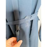 OSMAN YOUSEFZADA Blue Twill Ruffle Button Front Parachute Sleeve Shirt Dress 8 Photo 10