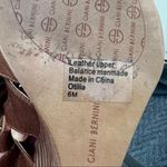 Giani Bernini ⭐ Cognac Luggage Leather Strappy Caged Peeptoe Wedge Sandals Size 6 Photo 6