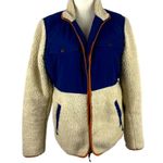 Duluth Women's Sherpa Blue Cream Colorblock Full Zip Jacket Medium Item 85806 Photo 4