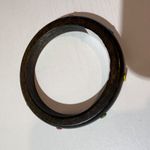 Wooden Polka Dot Bangle Bracelet Colorful Boho Accessory Brown Photo 1