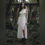 FP Intimately Out & About Maxi Slip Dress Floral XS Boho Coquette Victorian Lace Black Photo 12