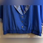 Adolfo Women's Blue Varsity Jacket. Made in USA Size L Photo 11