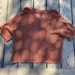 Wild Fable  size small brown crochet beach coverup button up polo Photo 5