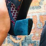 Stuart Weitzman FOR MR. SEYMOUR Vintage Blue Silk Tie Print Suede Heels 8 AAA Photo 10