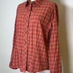 Woolrich ‘Katee’ Shirt Plaid Button Front 100% Cotton Women’s Size Medium Photo 1