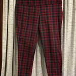 Casablanca By Marrakech Clothing Co. Red Plaid Leggings Photo 0