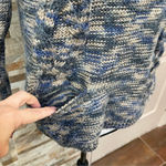 Design History  women wool blend short cropped sweater with pockets Blue Size M Photo 5