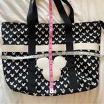 Disney  Mickey Mouse Canvas Black and White Shoulder Bag Tote Photo 11