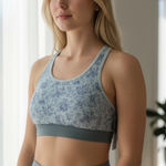 NWT Fair Harbor The Corliss Bra Green Ditsy Floral Sports Bra Size M Medium Photo 0