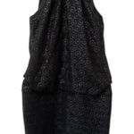 Laundry by Shelli Segal Black Crochet Halter Cocktail Mini Dress 2 Photo 0