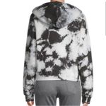 Warm NWT Tie Dye Hoodie Sweatshirt Black & Grey w Rainbow Drawstring Oversized Photo 1