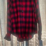 Calvin Klein Jeans NWT  Red and Black Plaid Flannel Shirt Size Medium Photo 5