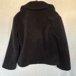 ZARA Black Teddy Jacket Women’s Size Small Faux Shearling Button-Up Cozy Casual Outerwear Photo 4