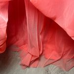 Maeve Anthropologie XL Coral‎ Tulle Tiered Midi Dress Sleeveless Orange Photo 4