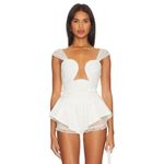 Free People  x REVOLVE Double Take Bodysuit in Ivory XLarge New Womens Tank Top Photo 1