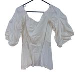 Quum 2XL white blouse puffy sleeve White Size XXL Photo 0