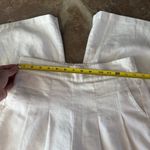 Nordstrom Elegant ivory cream cotton linen flowy wide leg pants M spring Photo 4