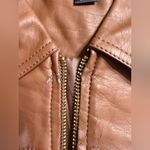 Dennis Basso Brown faux Leather Jacket Photo 2