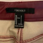 Forever 21 Leather Mini Skirt, Dark Magenta, Size S, EUC Photo 4