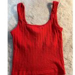 Aéropostale Women's Red Ribbed Knit Sleeveless Tank Top Standard Size S Photo 4