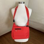 Baggallini  Crossbody Bag Womens Red Stand Up Nylon Travel Organizer Purse Zip Photo 3